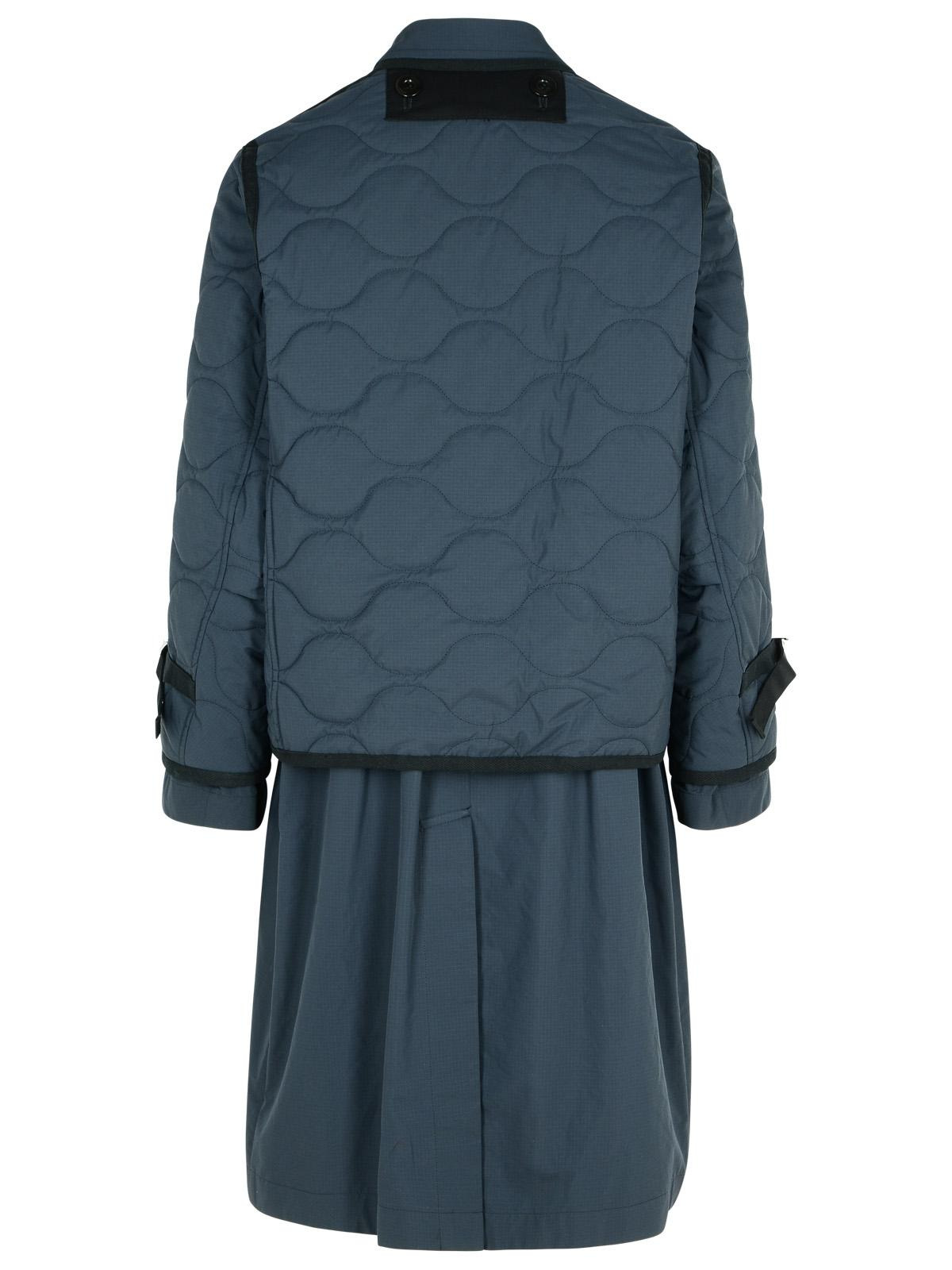 Sacai 'Quilted' Navy Polyester Parka Men - 3