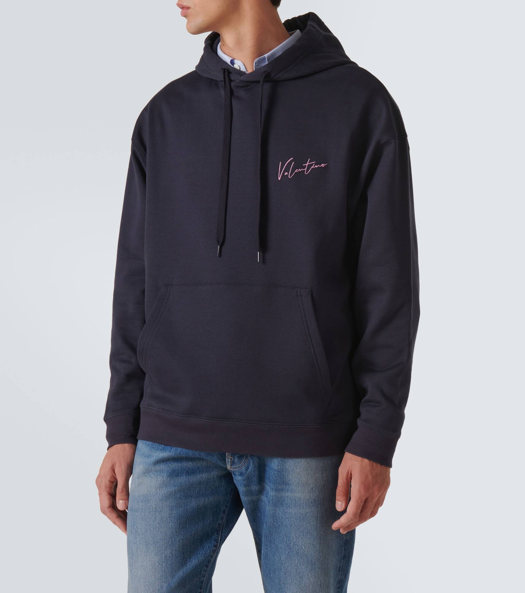 Logo cotton-blend jersey hoodie - 3