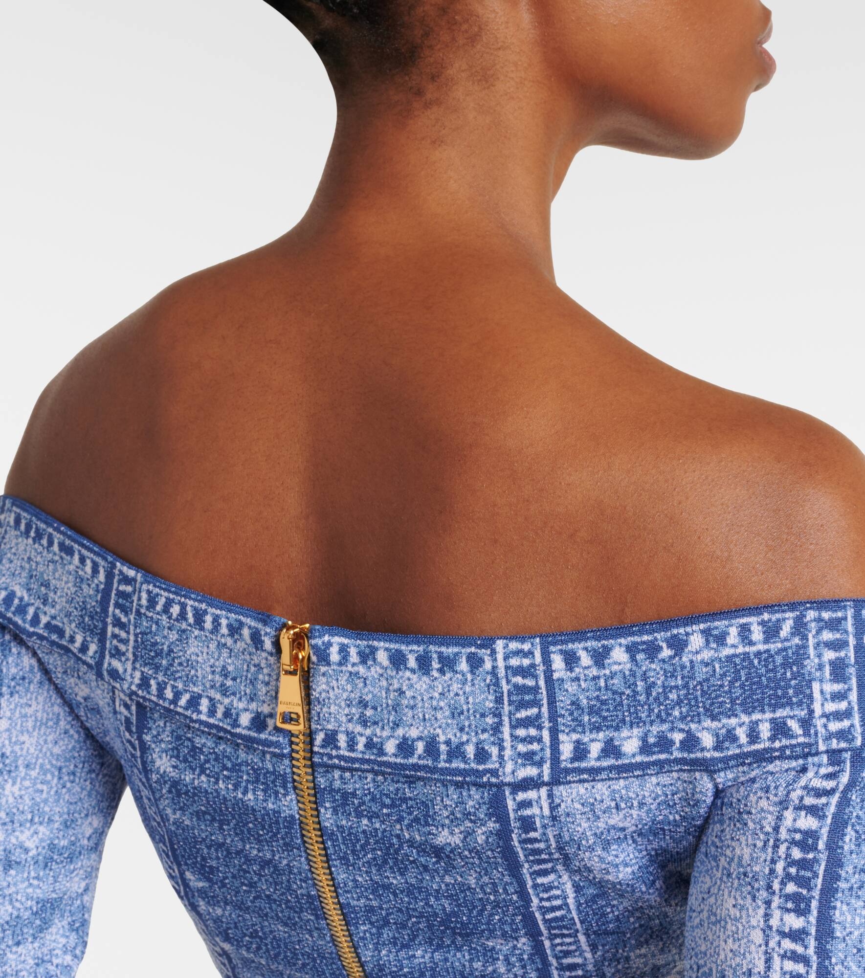 Trompe l'oeil crop top - 5