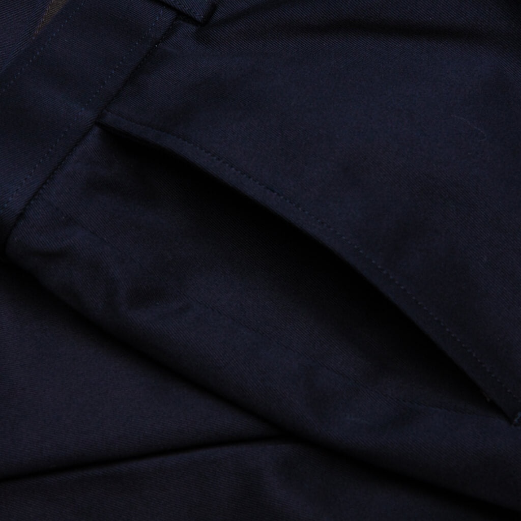 BELT LOOP STRAIGHT LEG W/ SILK 4 BAR TROUSER - NAVY - 3