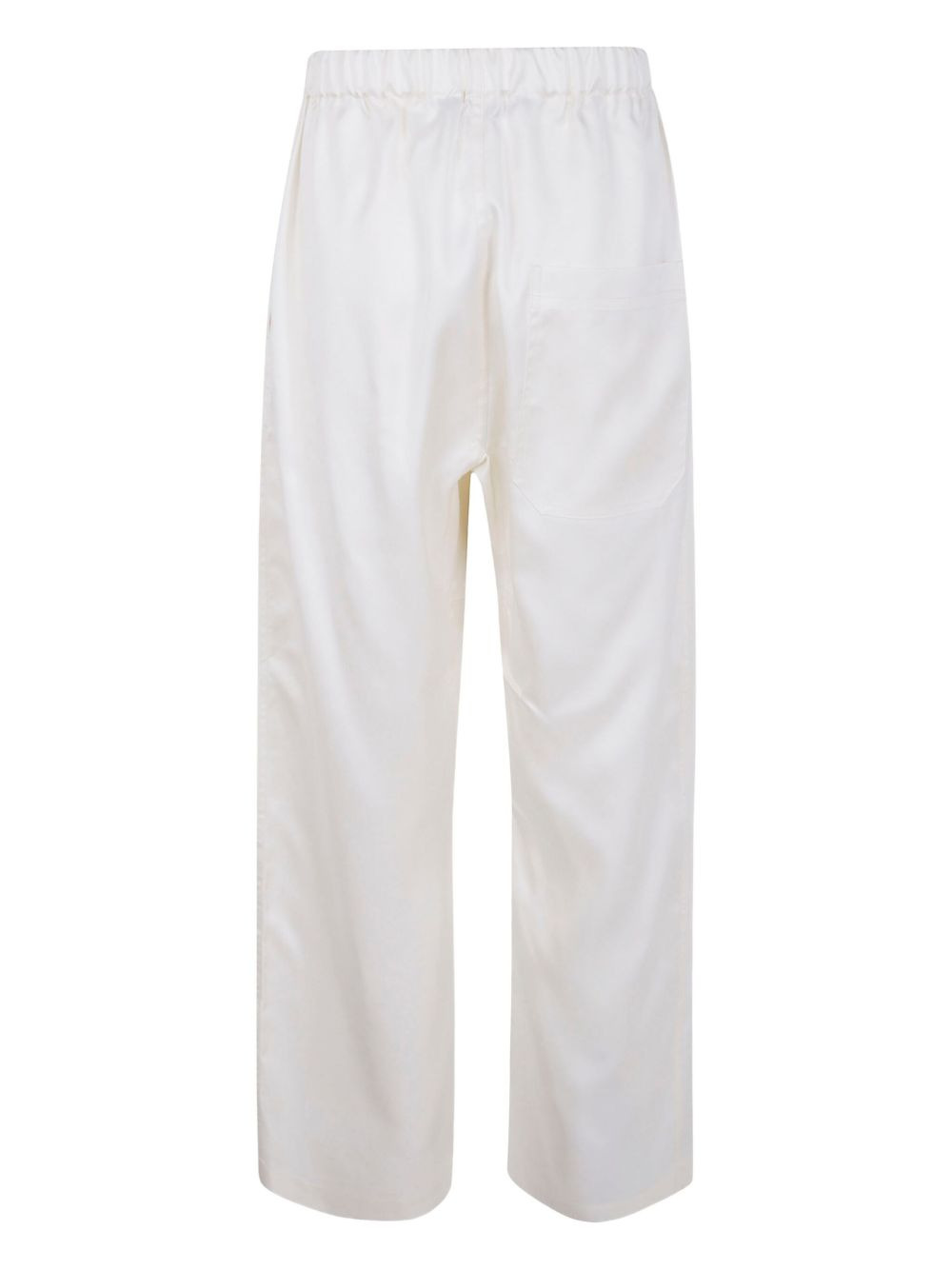 elastic-waist silk trousers - 2