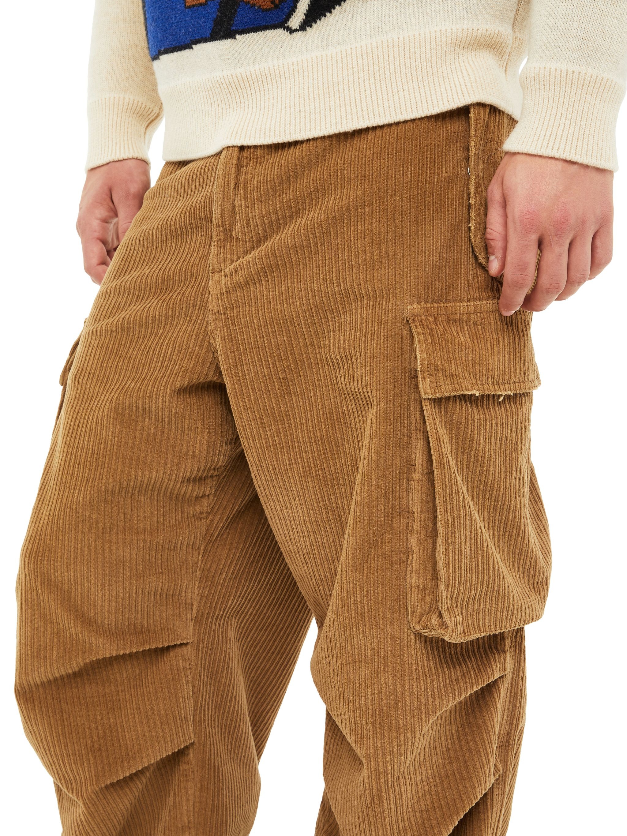 Velvet Corduroy Cargo Pants - 7