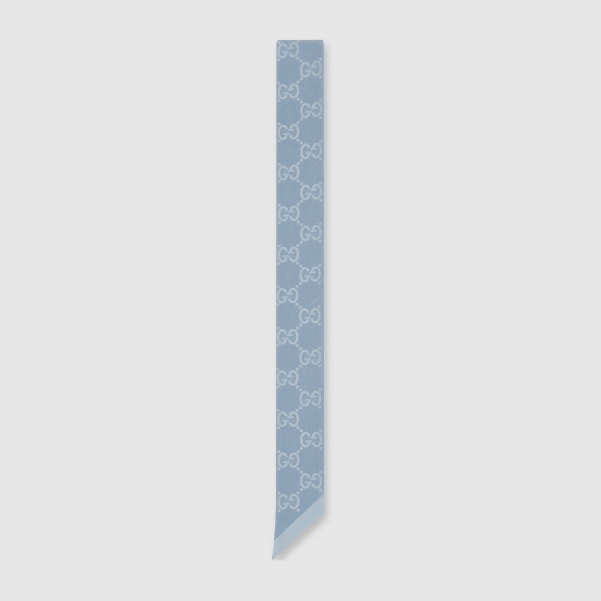 GG print silk neck bow - 1