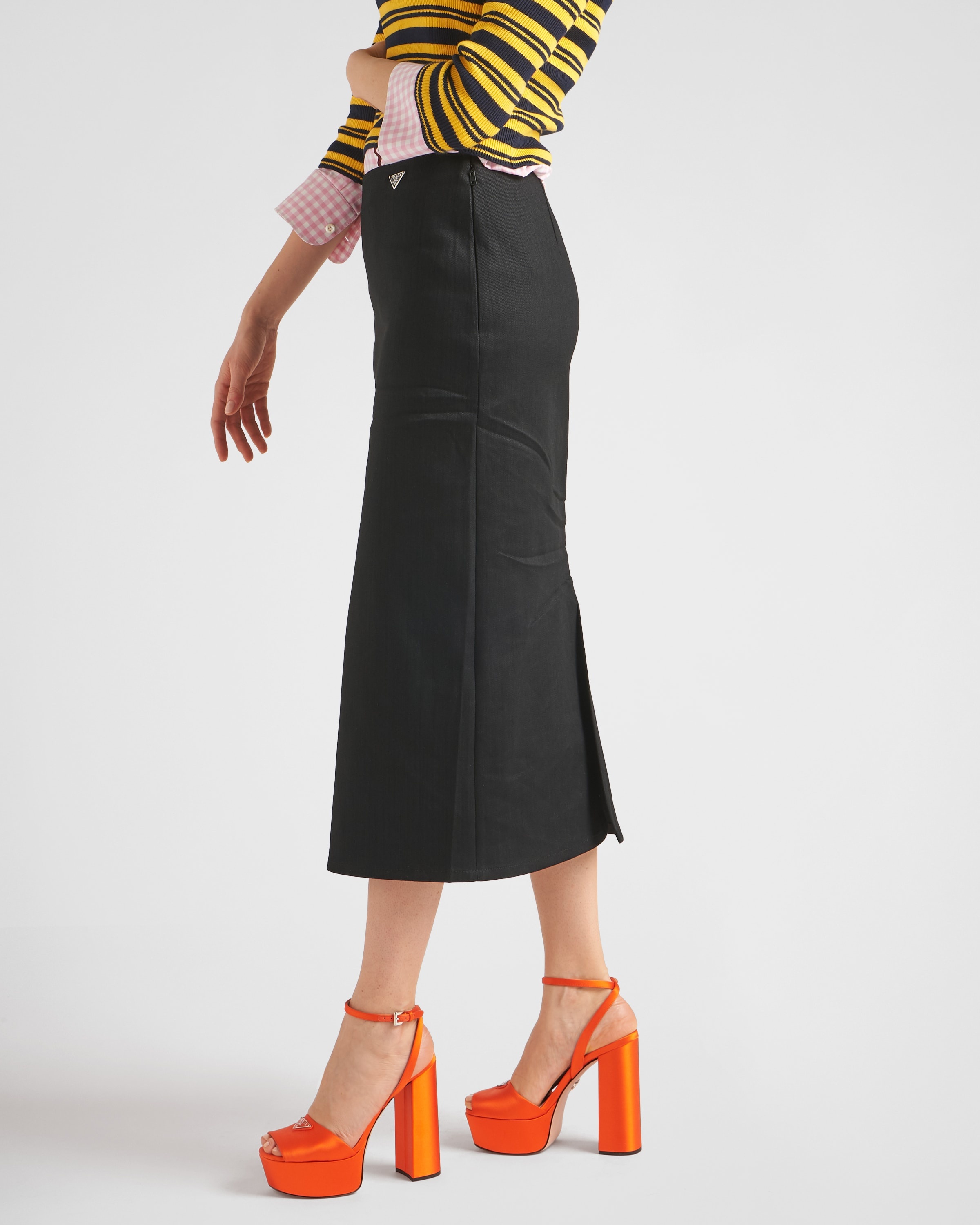 High-heeled satin sandals - 3