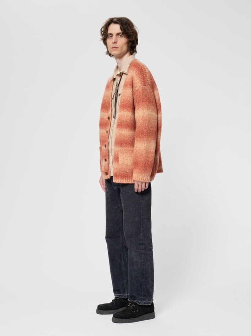 Nudie Jeans Kent Fuzzy Cardigan Red outlook