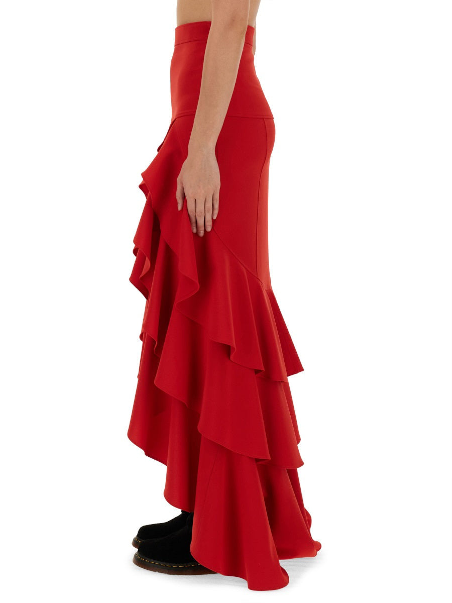Moschino Women Crepe Skirt With Ruffles - 4