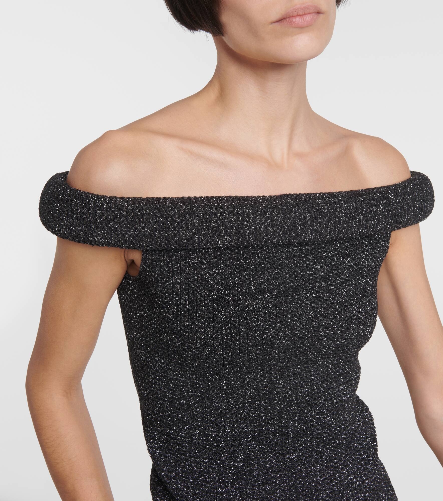 Knitted off-shoulder top - 4