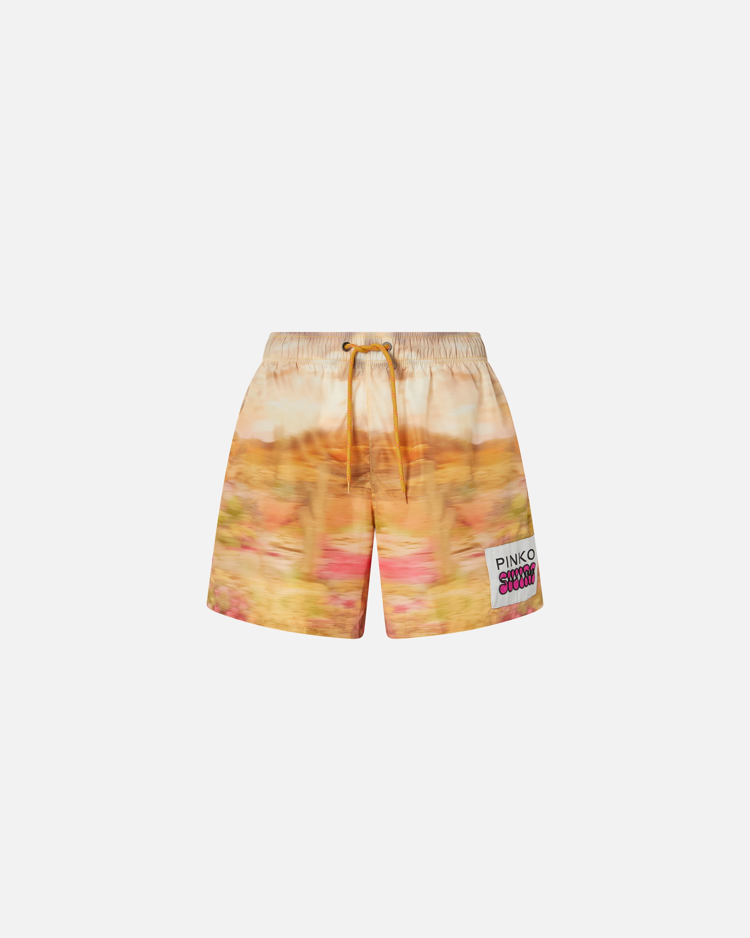 PRINTED TECHNICAL SHORTS WITH LABEL - 1