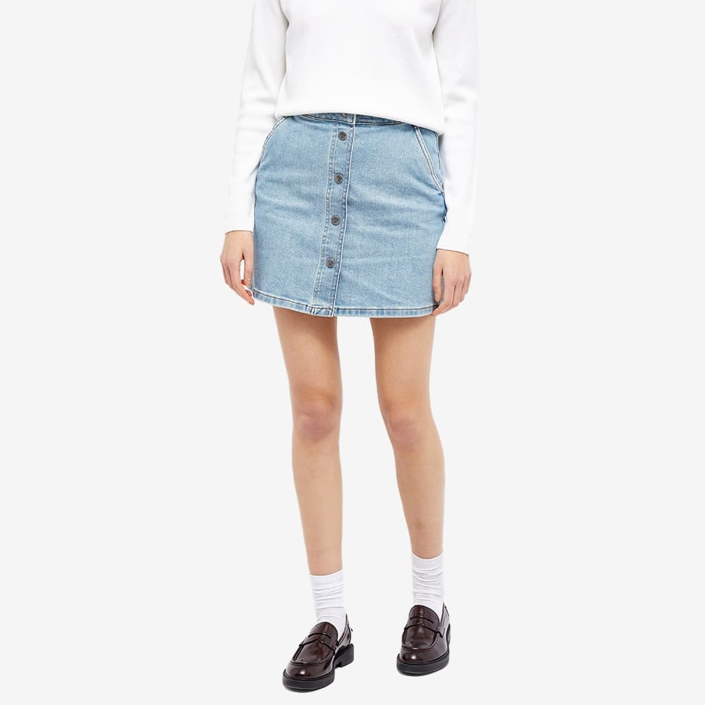A.P.C｜SKIRTS (Paula Denim Mini Skirt (COGDF F06367 IAI) A.P.C. Paula Denim Mini Skirt Blue | END. (SG)