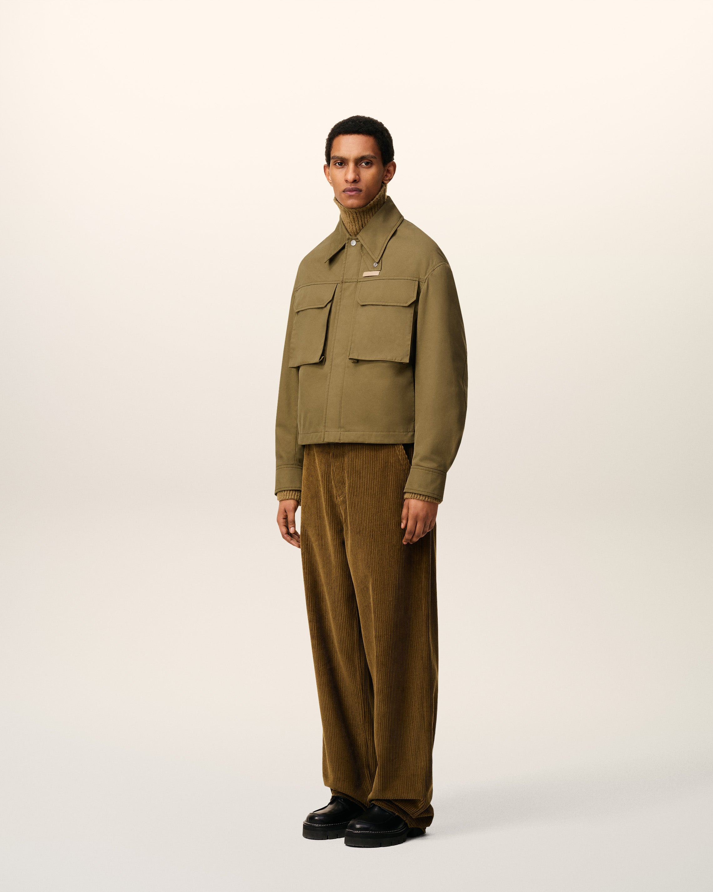 GREEN COTTON WORKER JACKET - 6