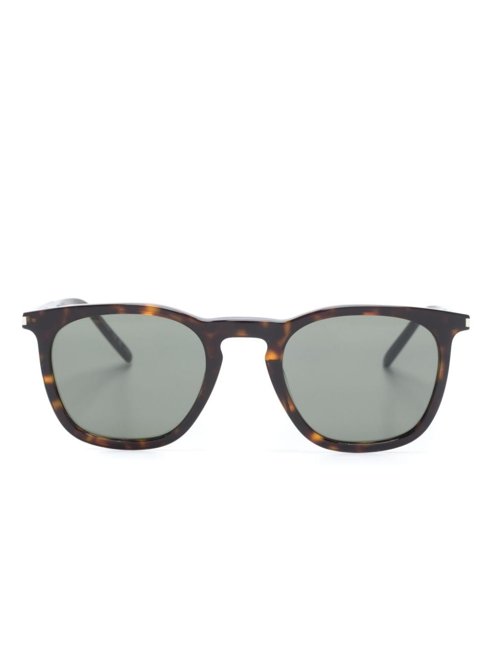 tortoiseshell-effect square-frame sunglasses - 1