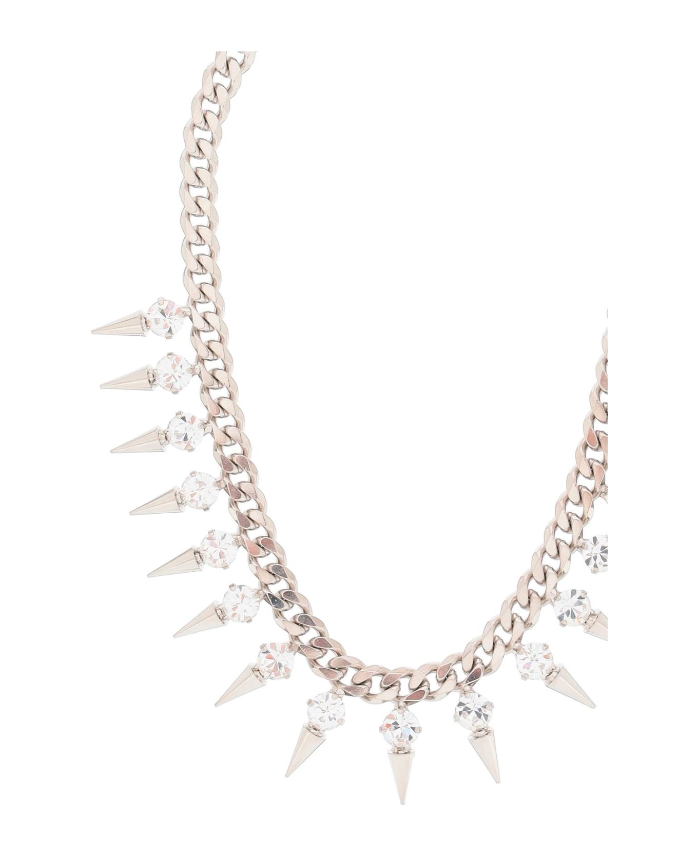 Choker With Crystals And Spikes - 2