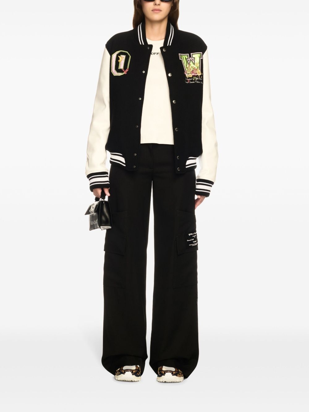 floral-embroidered bomber jacket - 2