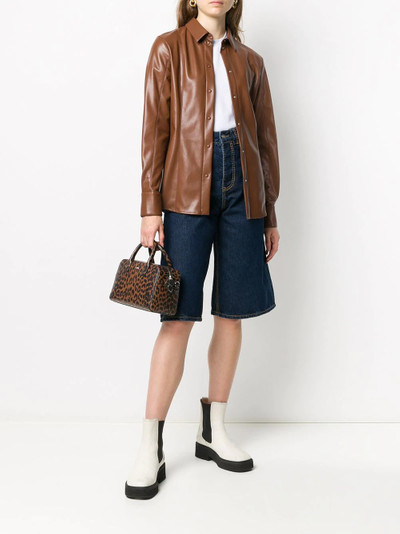 MSGM faux leather fitted shirt outlook