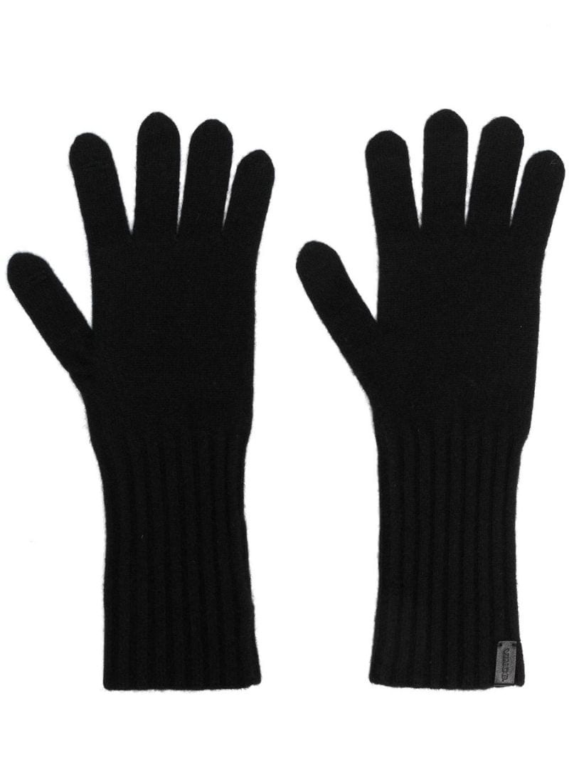 knitted cashmere gloves - 1