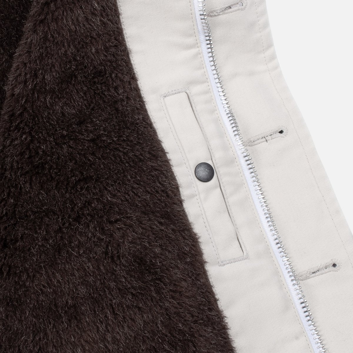 IHV-22-IVO Alpaca Lined Whipcord N1 Deck Vest - Ivory - 8