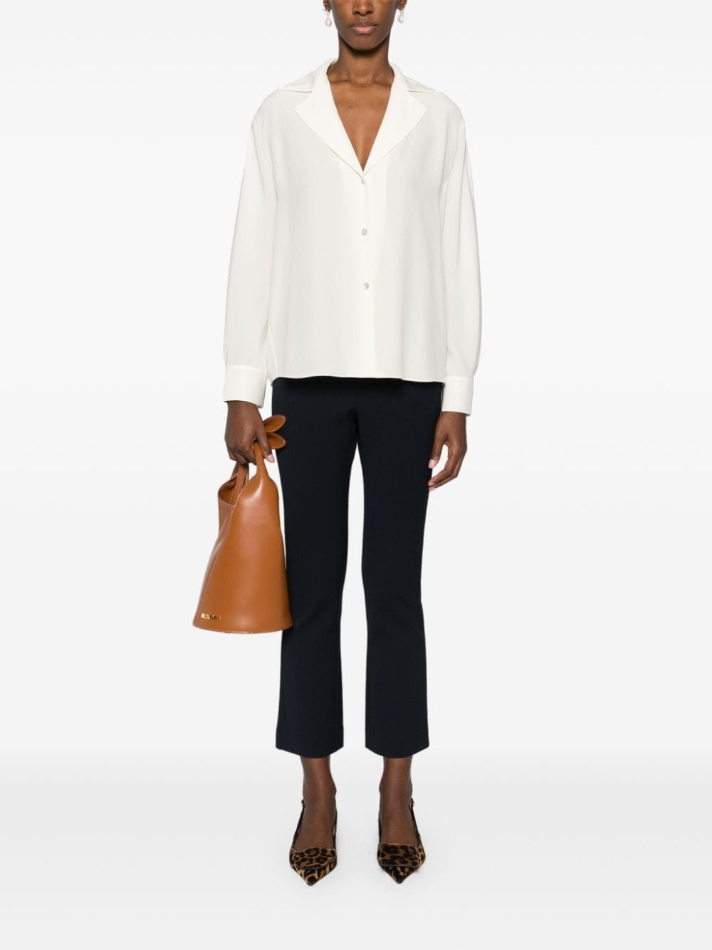 semi-sheer silk shirt - 2