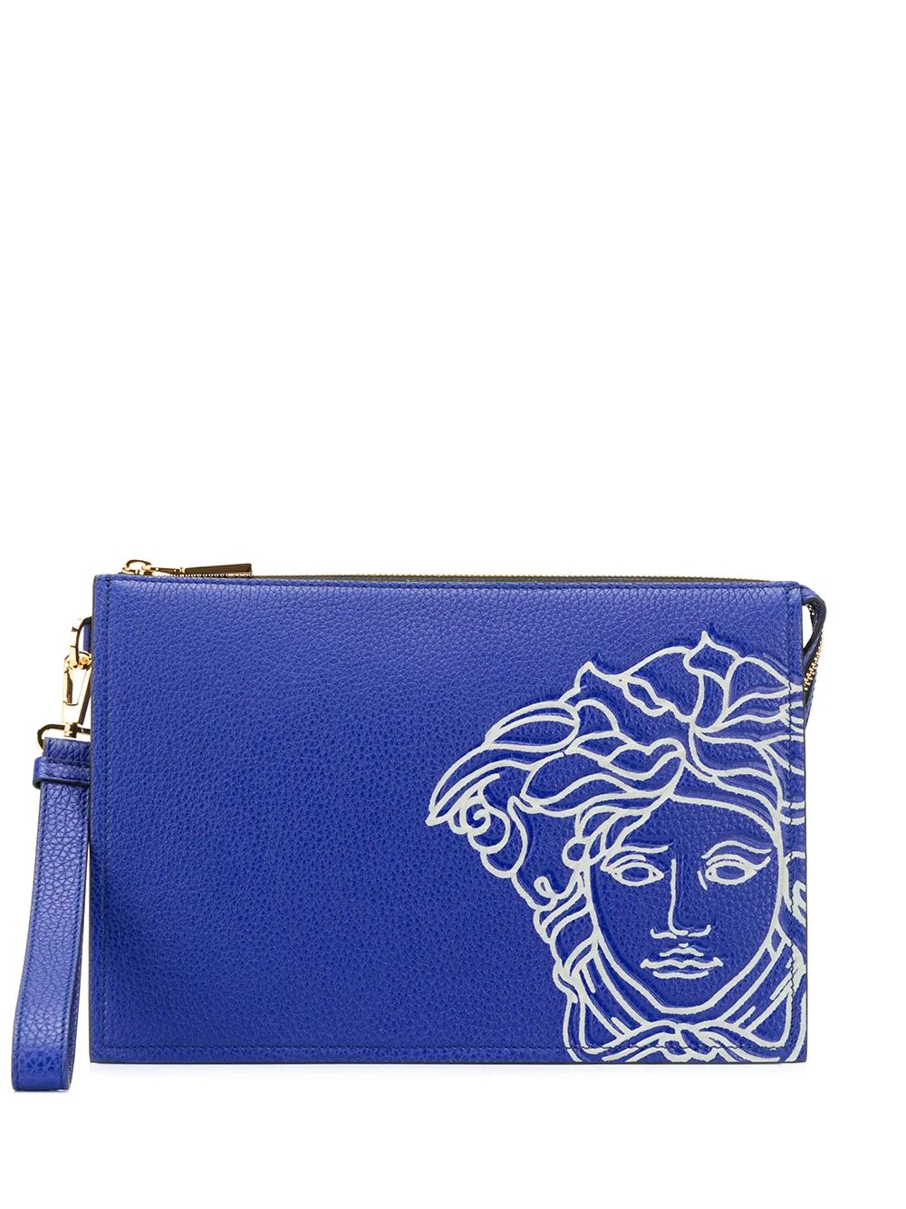 Medusa leather clutch bag - 1