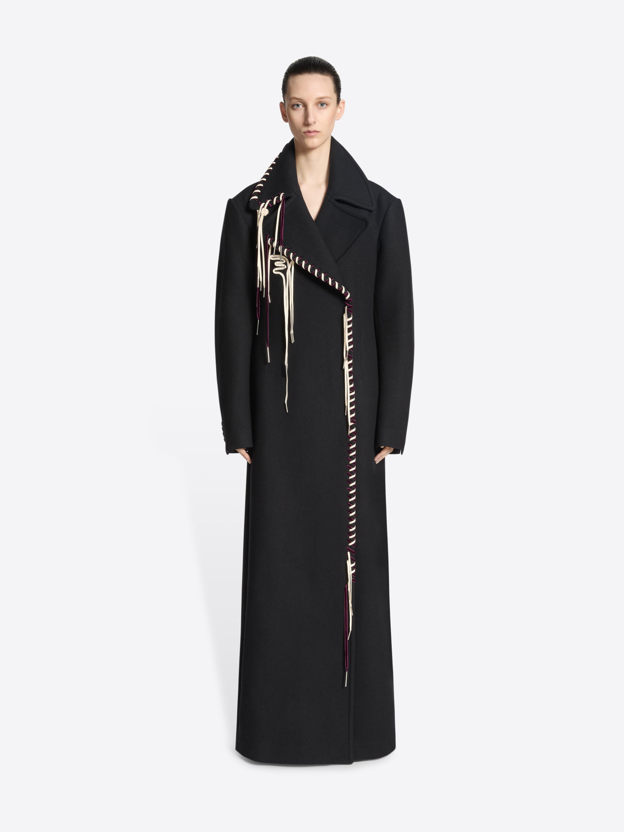 EMBELLISHED WOOL COAT - 2