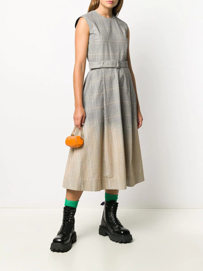 MSGM gradient check midi dress outlook