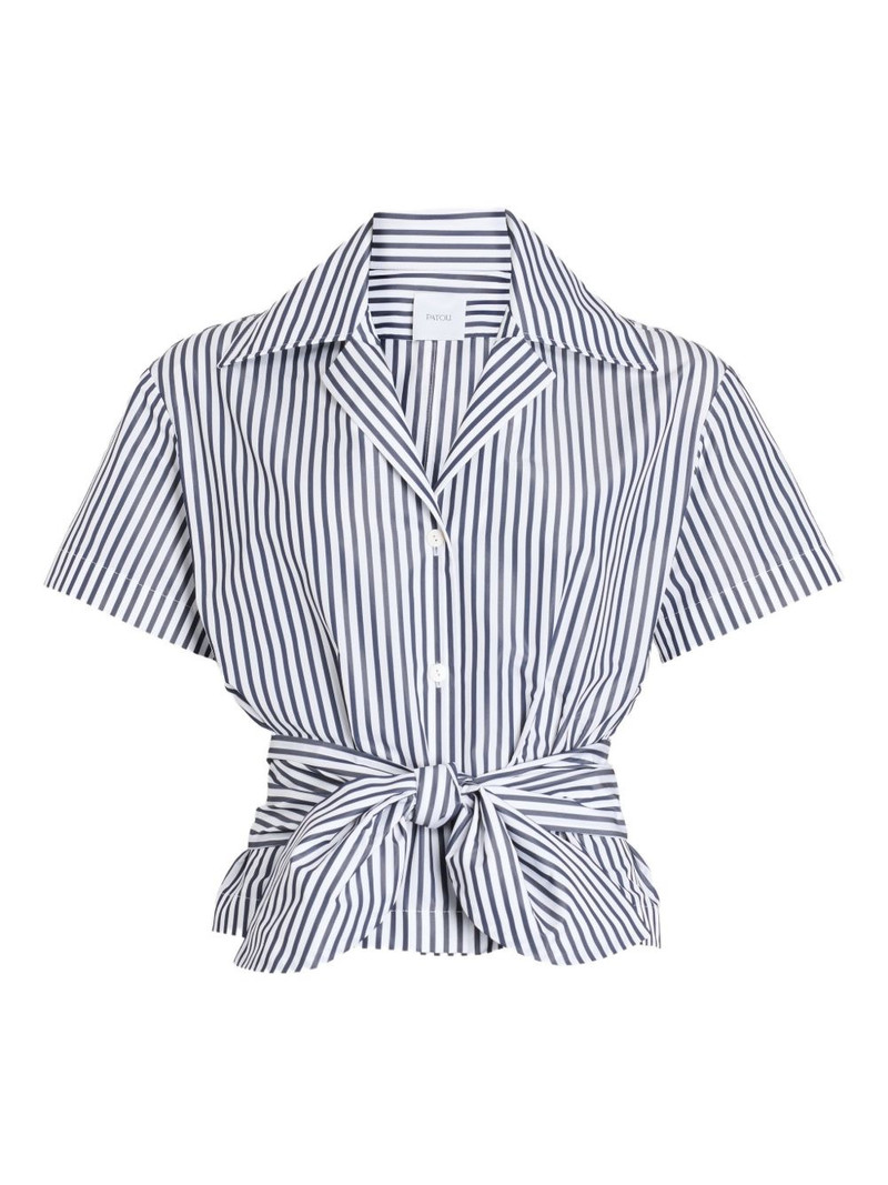 striped knotted shirt 1
