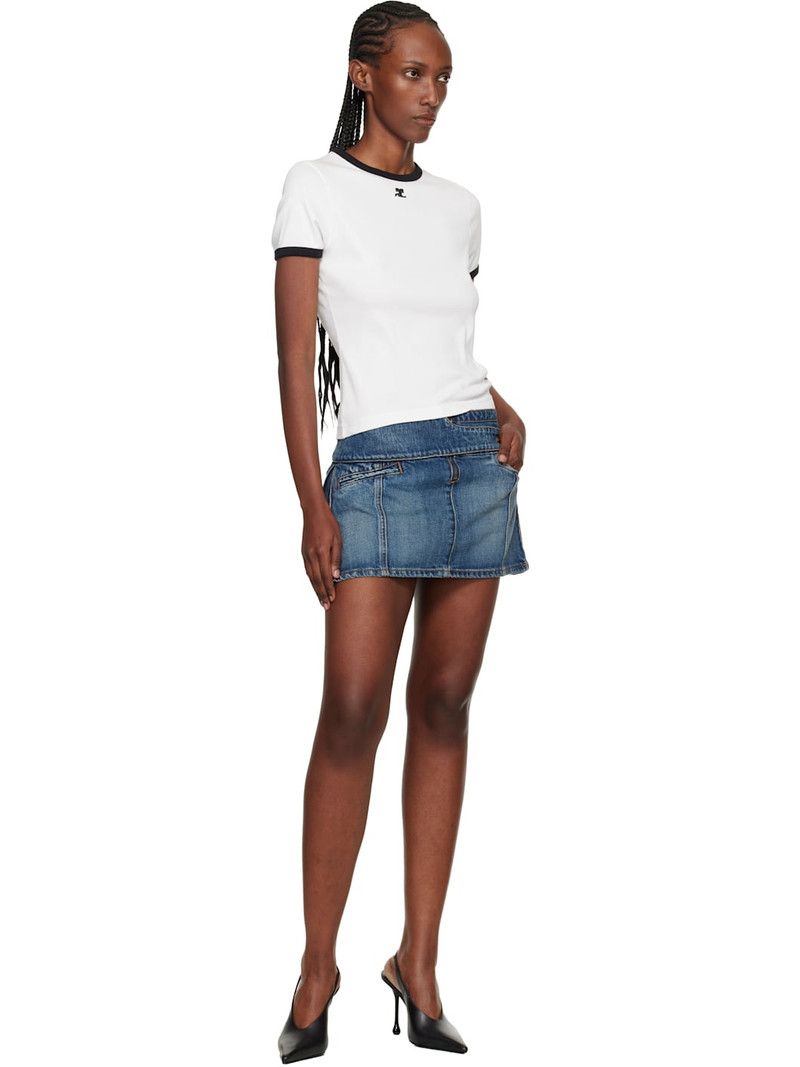 courrèges White Signature Contrast T-shirt outlook