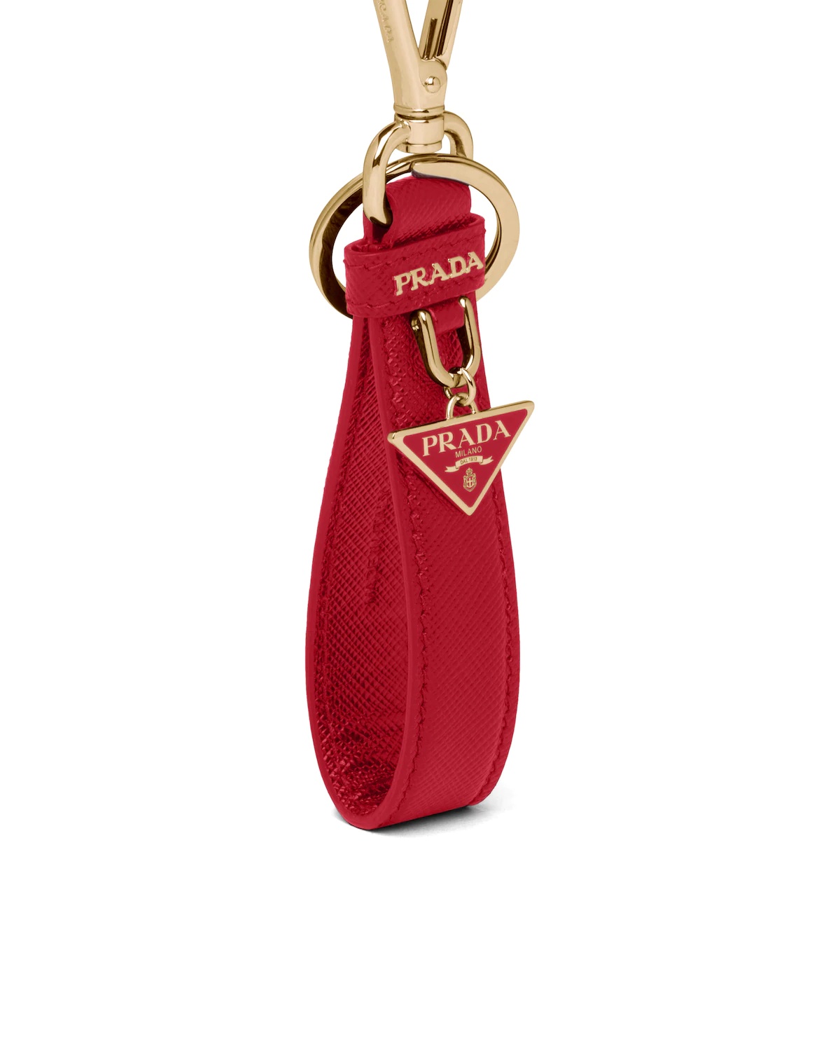 Saffiano leather keychain - 4