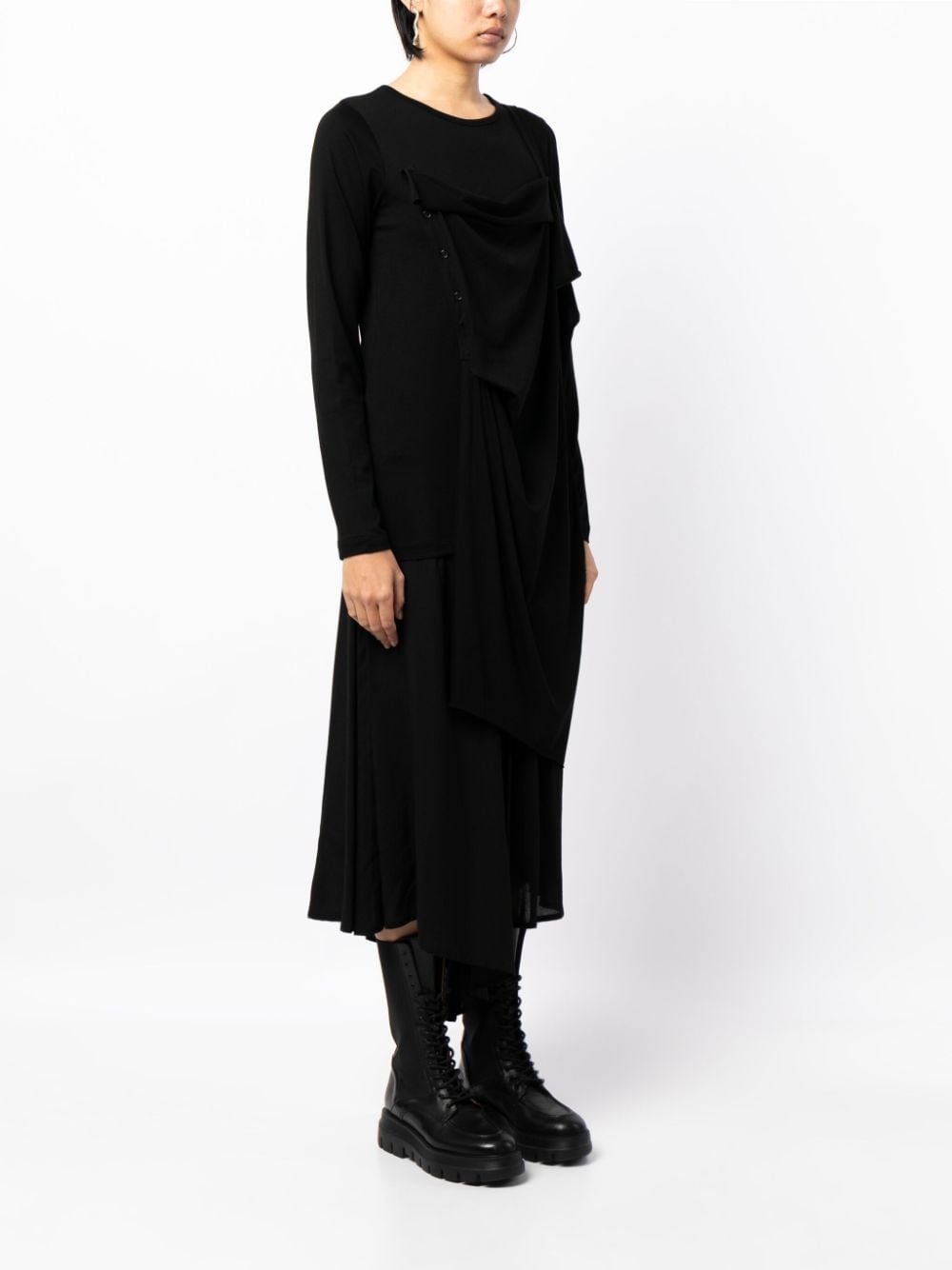 asymmetric-design cotton top - 3