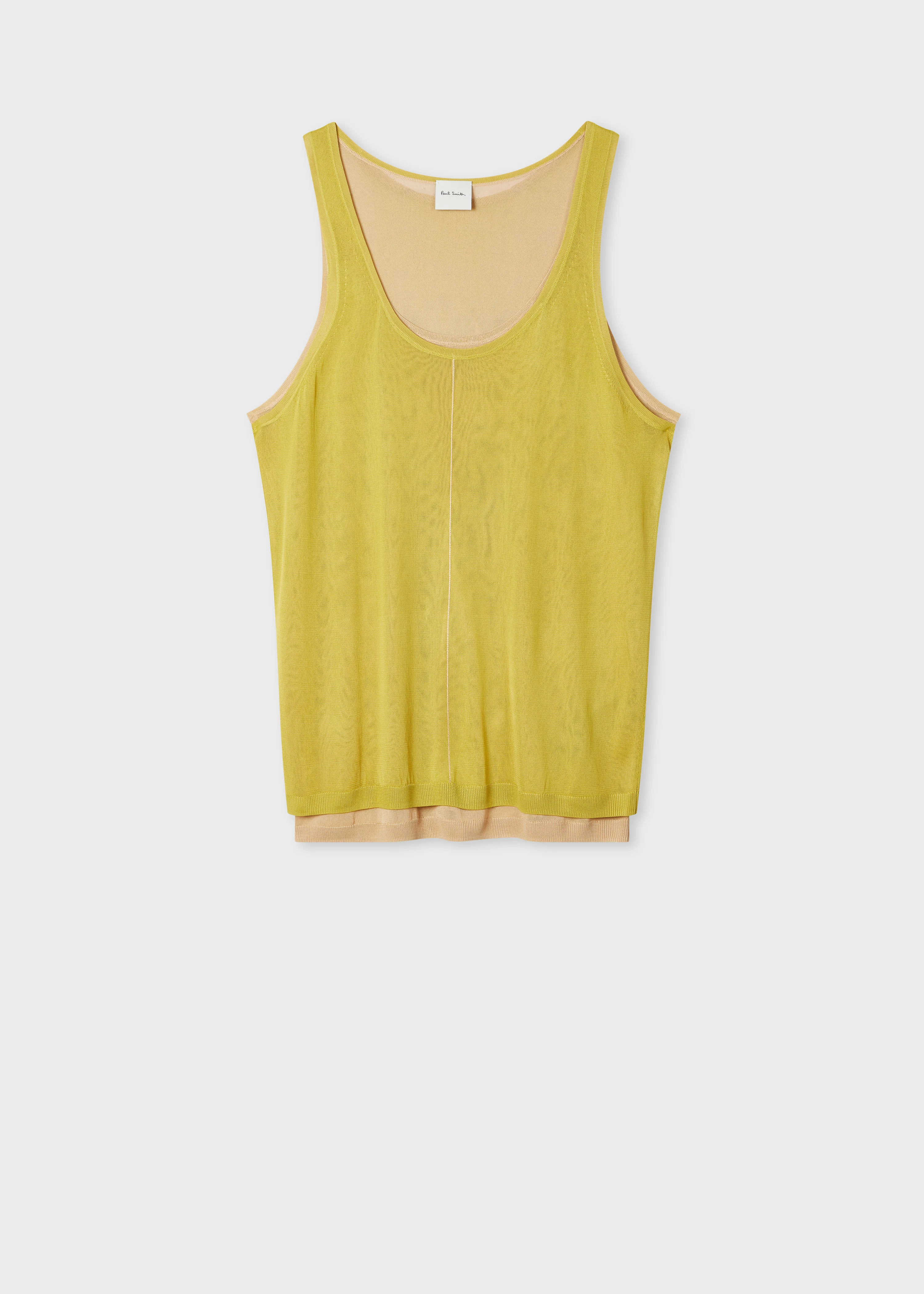Women's Green Double Layer Knitted Vest - 1