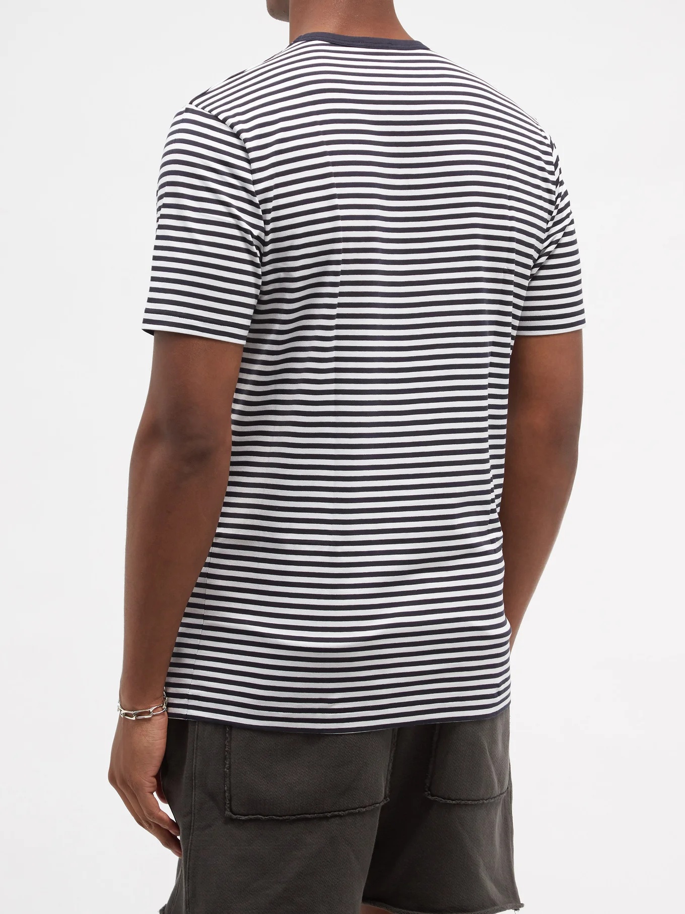 Striped cotton-jersey T-shirt - 5