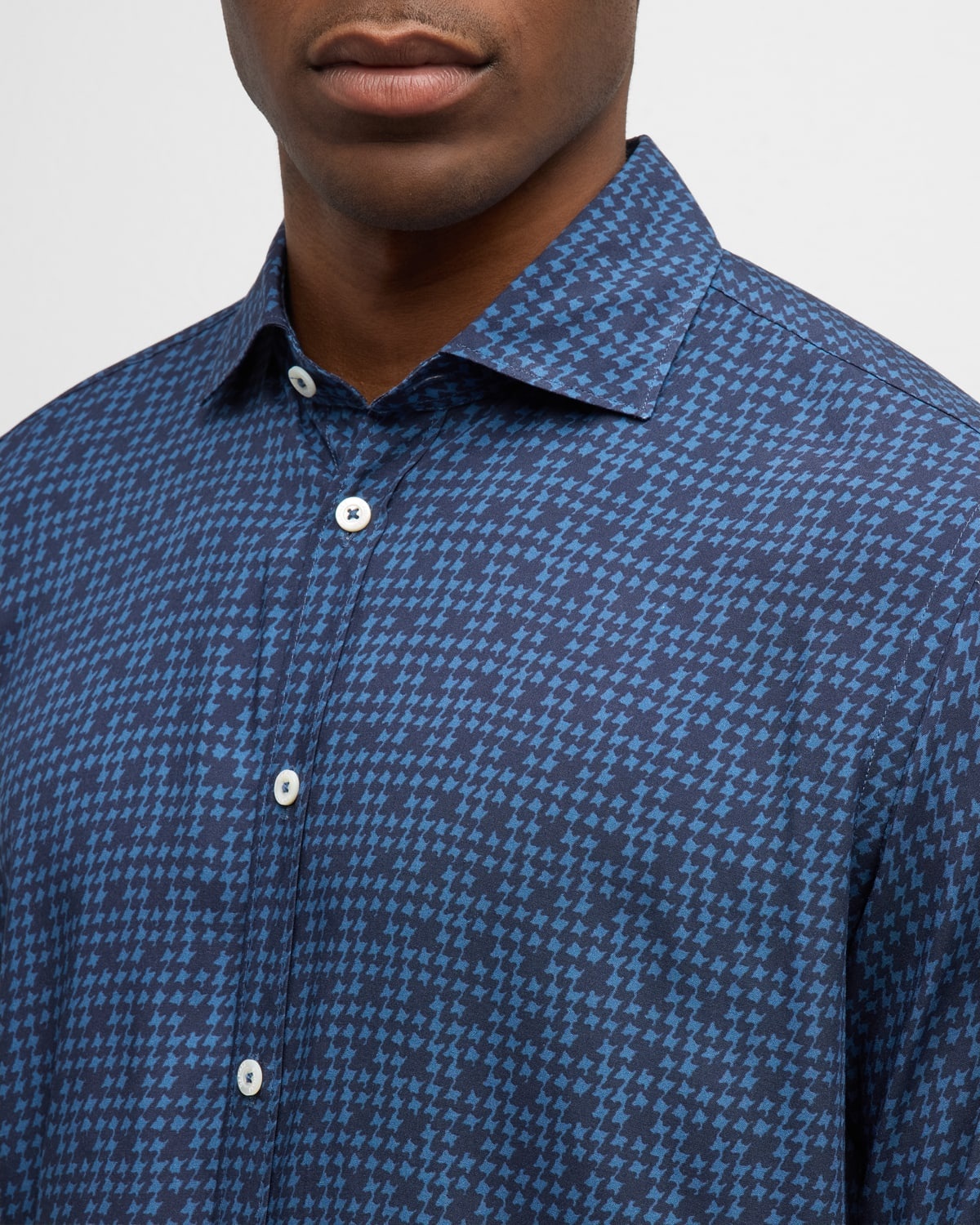 Men's Check-Printed Sport Shirt - 5