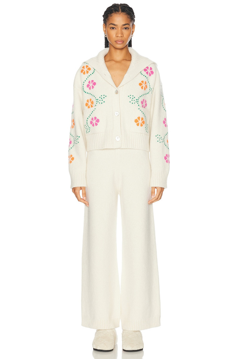 CALLE DEL MAR Cashmere Vine Floral Cardigan outlook