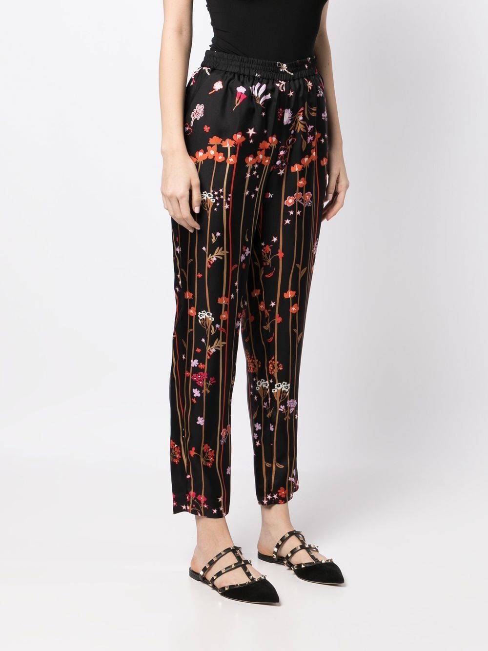 star-print silk trousers - 3
