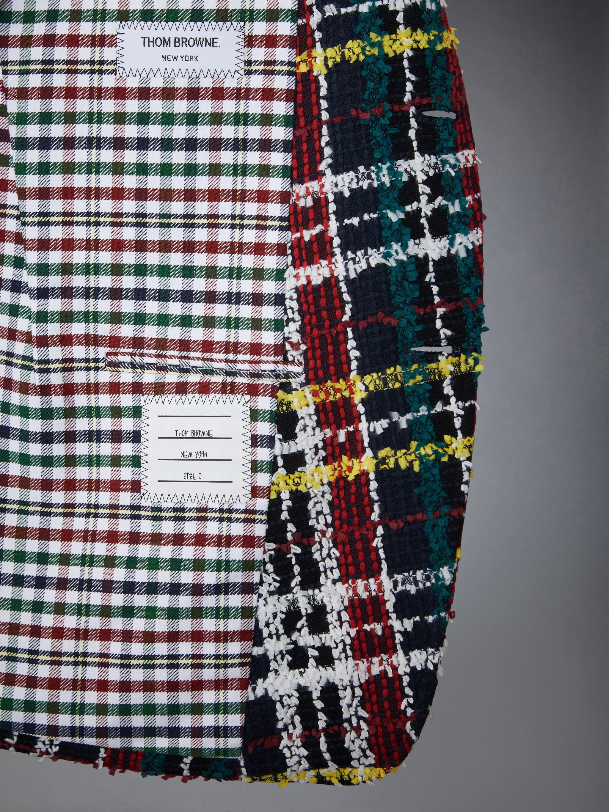Hunting Tartan Eyelash Tweed Unconstructed Patch Pocket Sack Sport Coat - 5