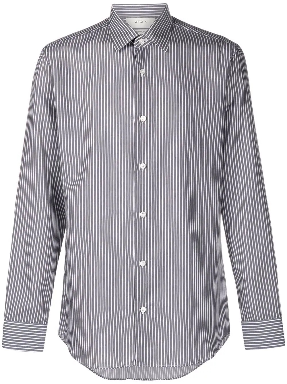 stripe-print cotton shirt - 1