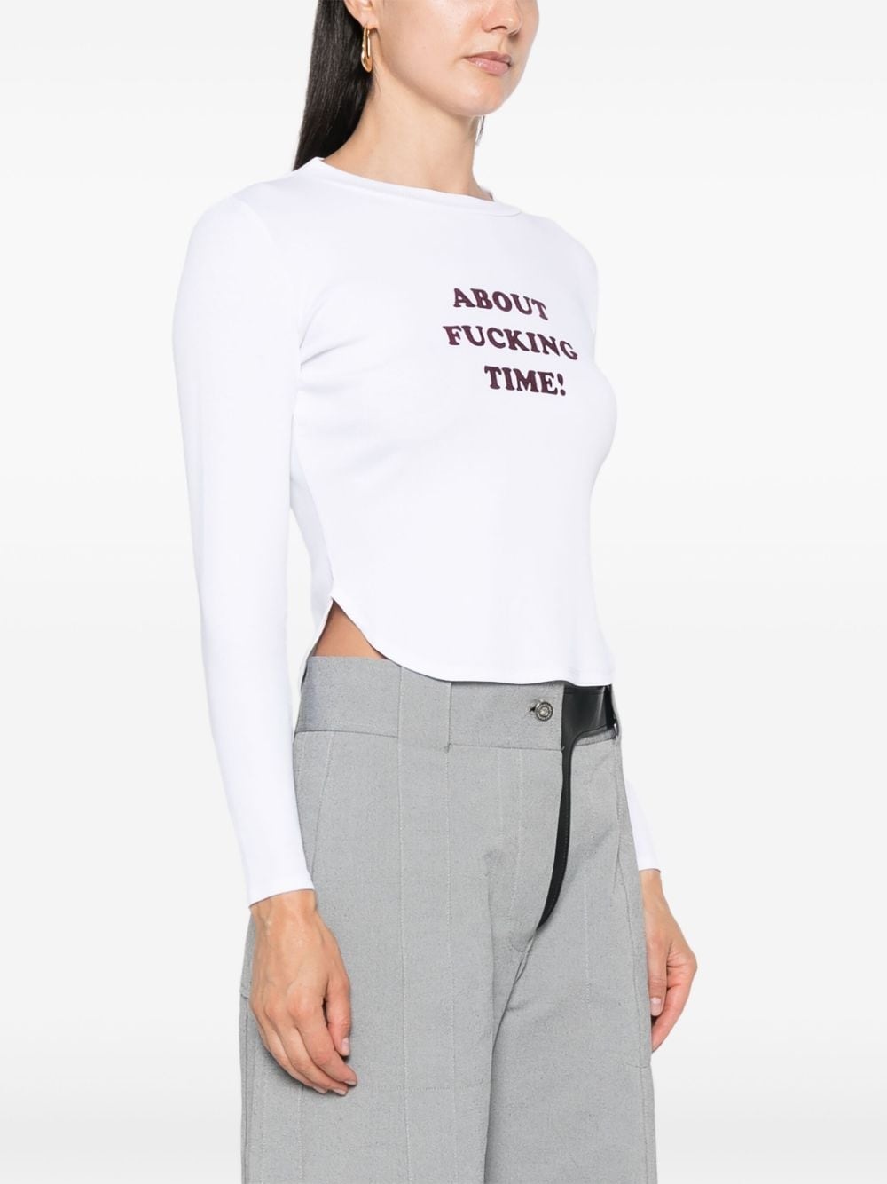 slogan-print T-shirt - 3