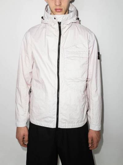 Stone Island Compass badge hooded windbreaker outlook