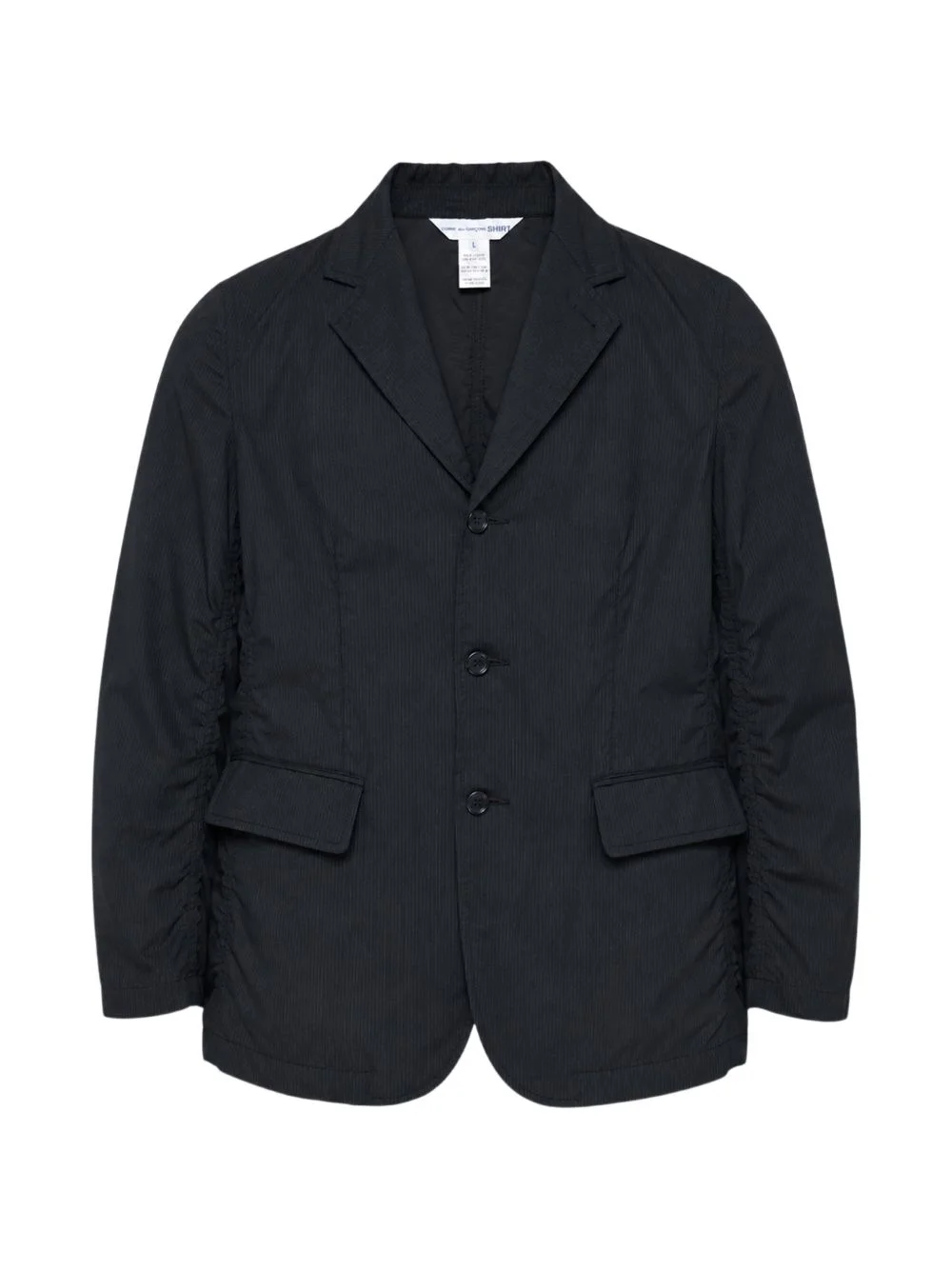 ruched pinstripe jacket - 1