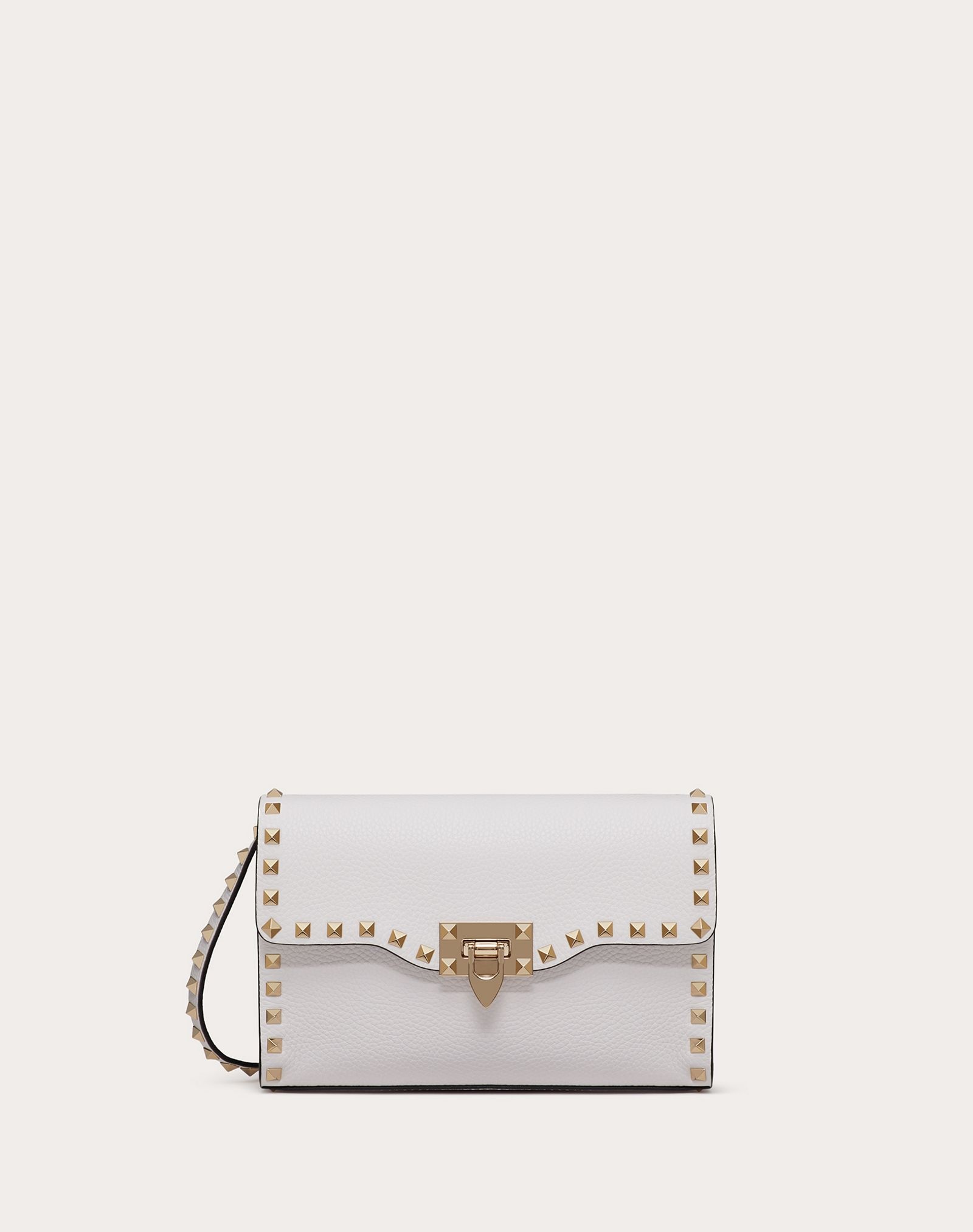 Small Rockstud Grainy Calfskin Crossbody Bag - 1