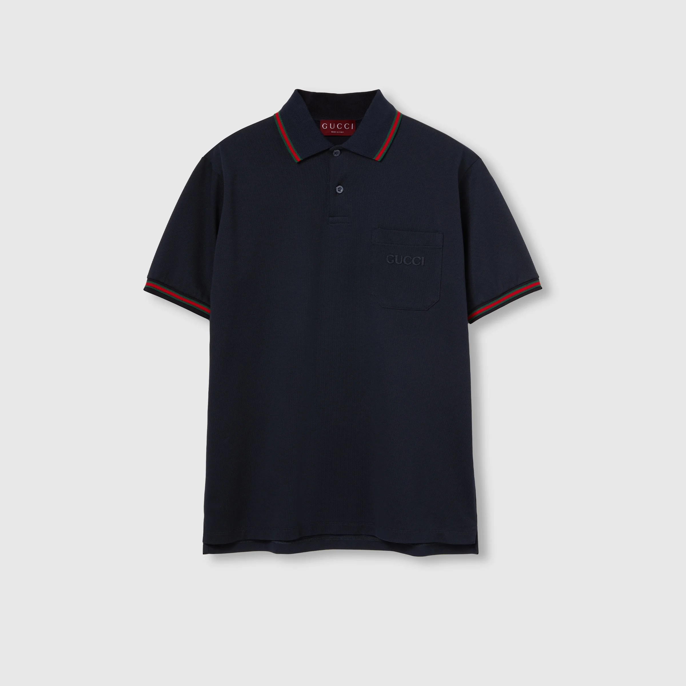 Cotton polo shirt with embroidery - 1