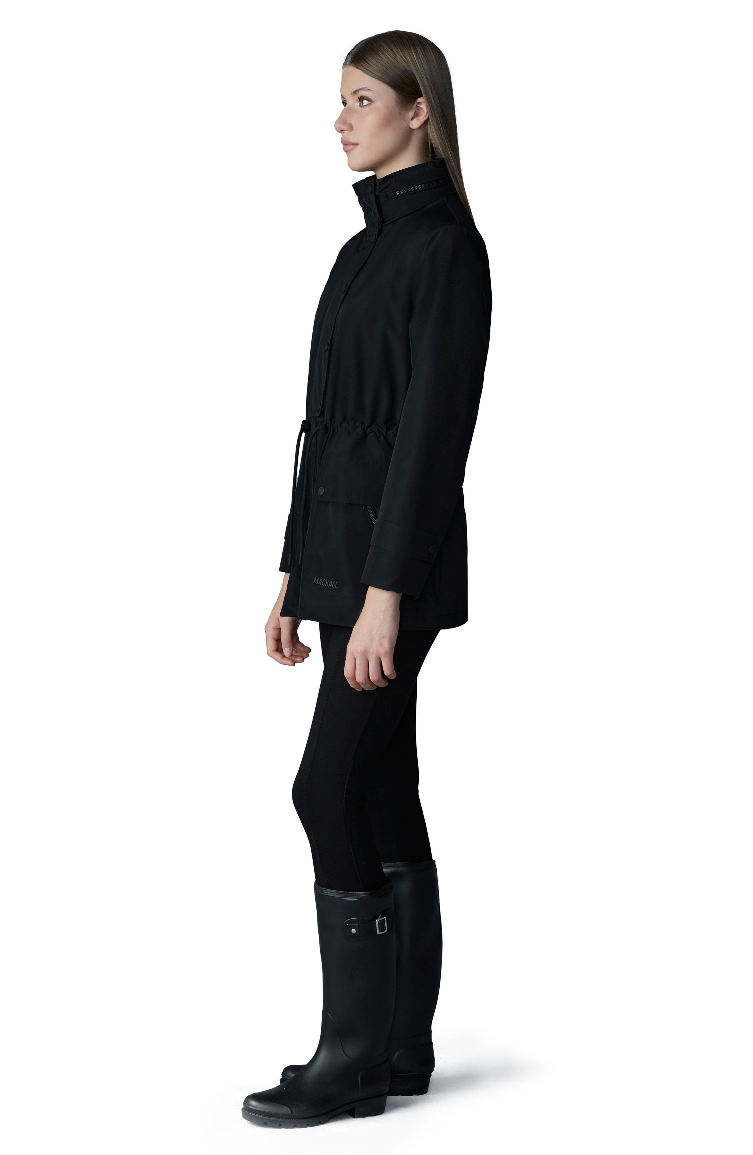 Mackage Keryn Hooded Rain Jacket in Black at Nordstrom - 5