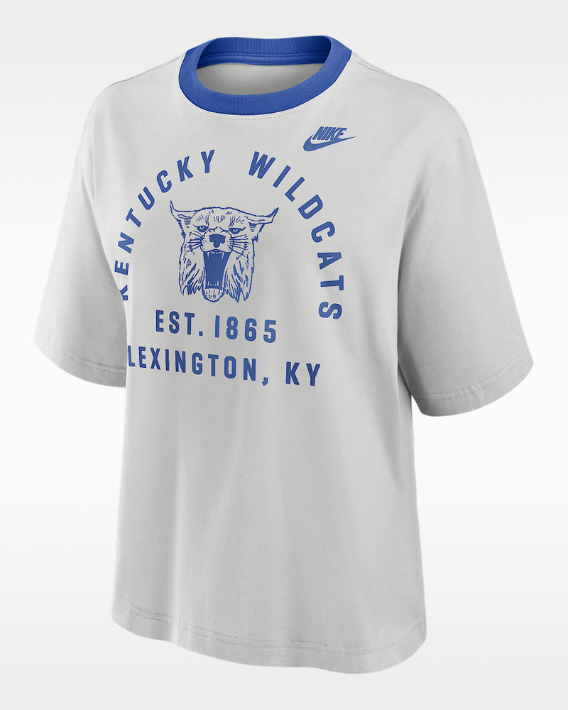 Kentucky Legacy Arch Script Boxy Women's Nike College T-Shirt 1