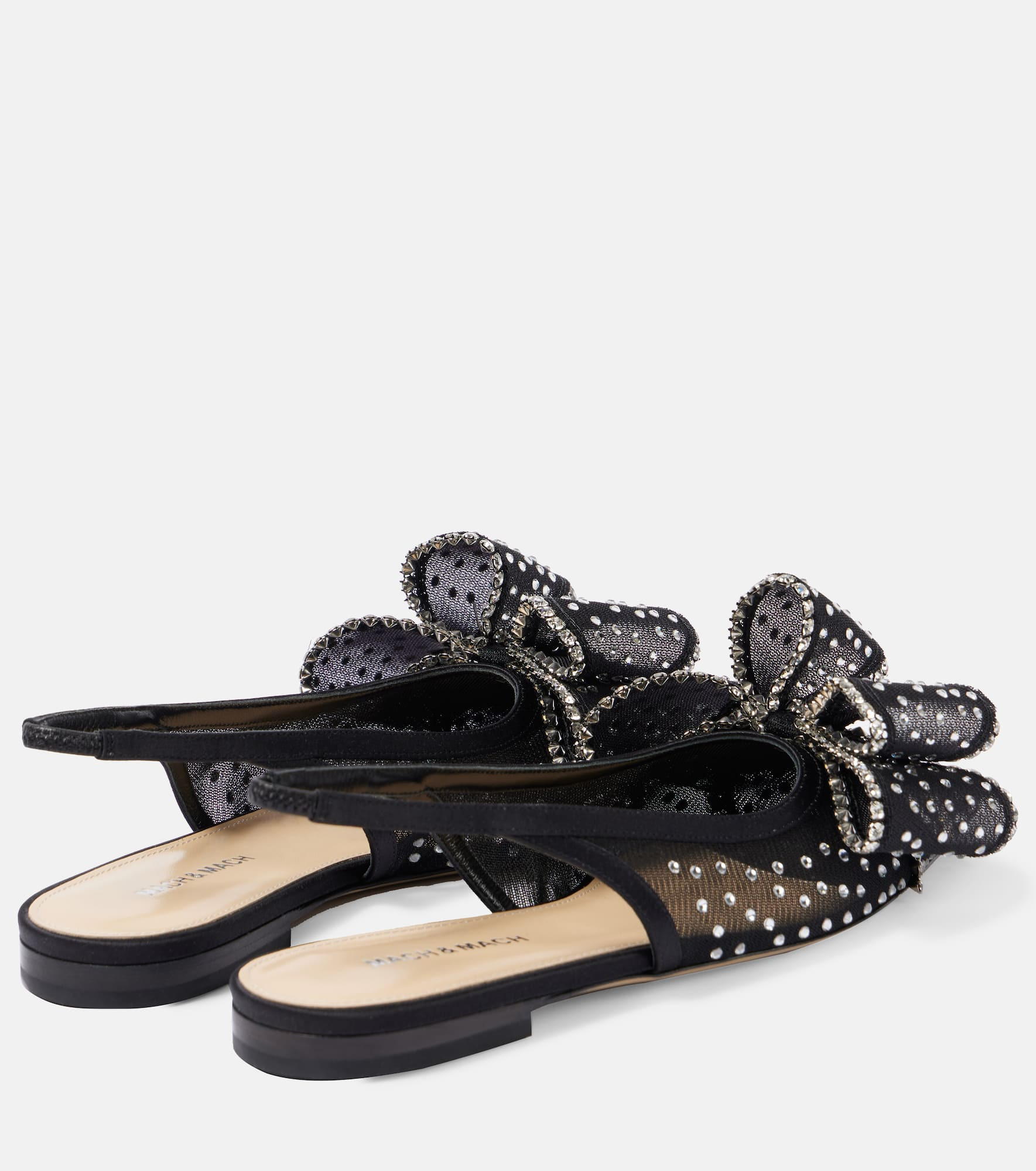 Le Cadeau mesh slingback flats - 2