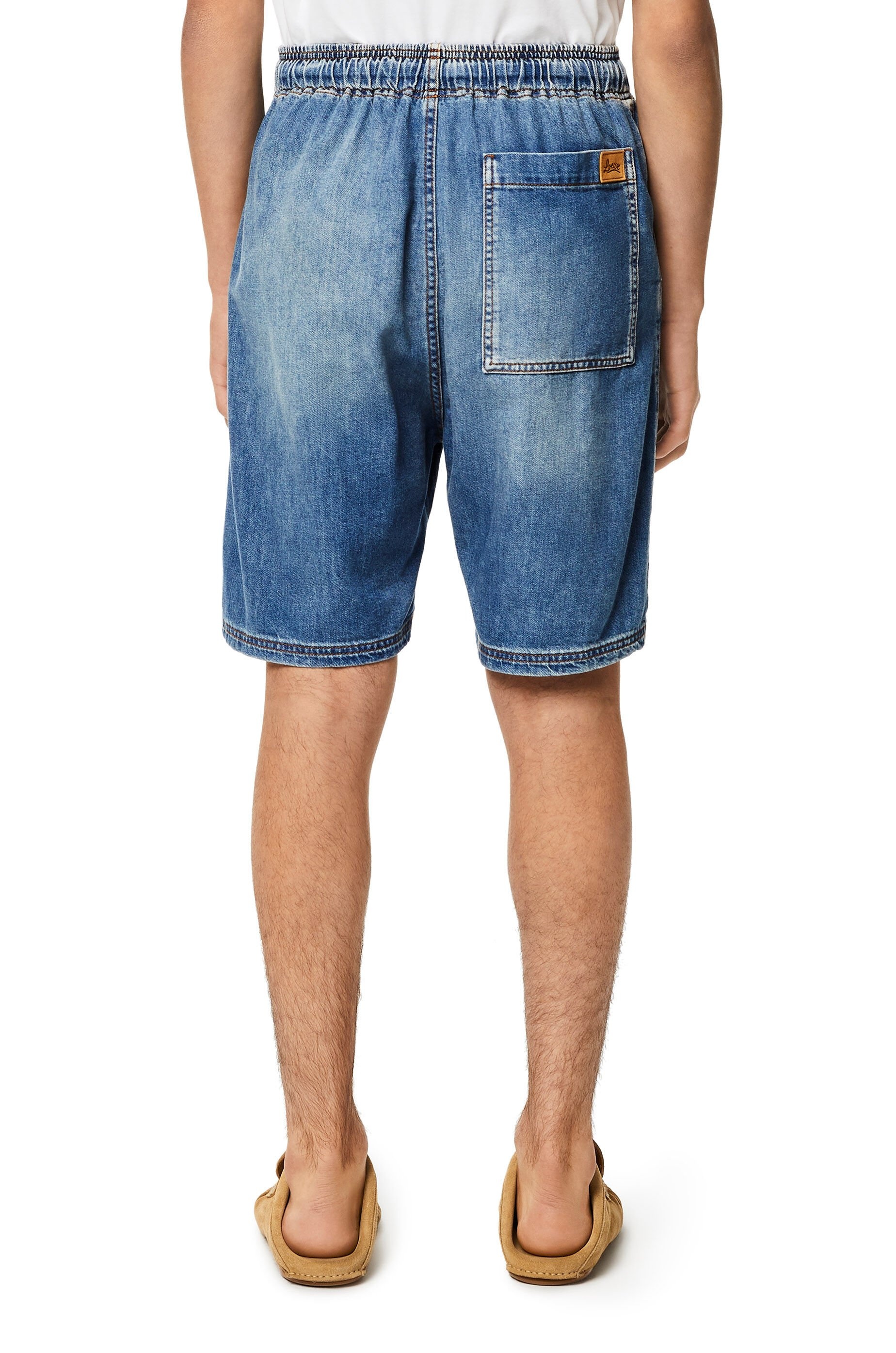 Drawstring shorts in denim - 4