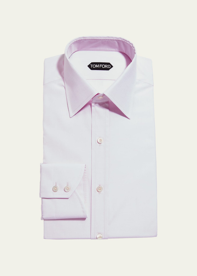 TOM FORD Men's Solid Point Collar Dress Shirt outlook