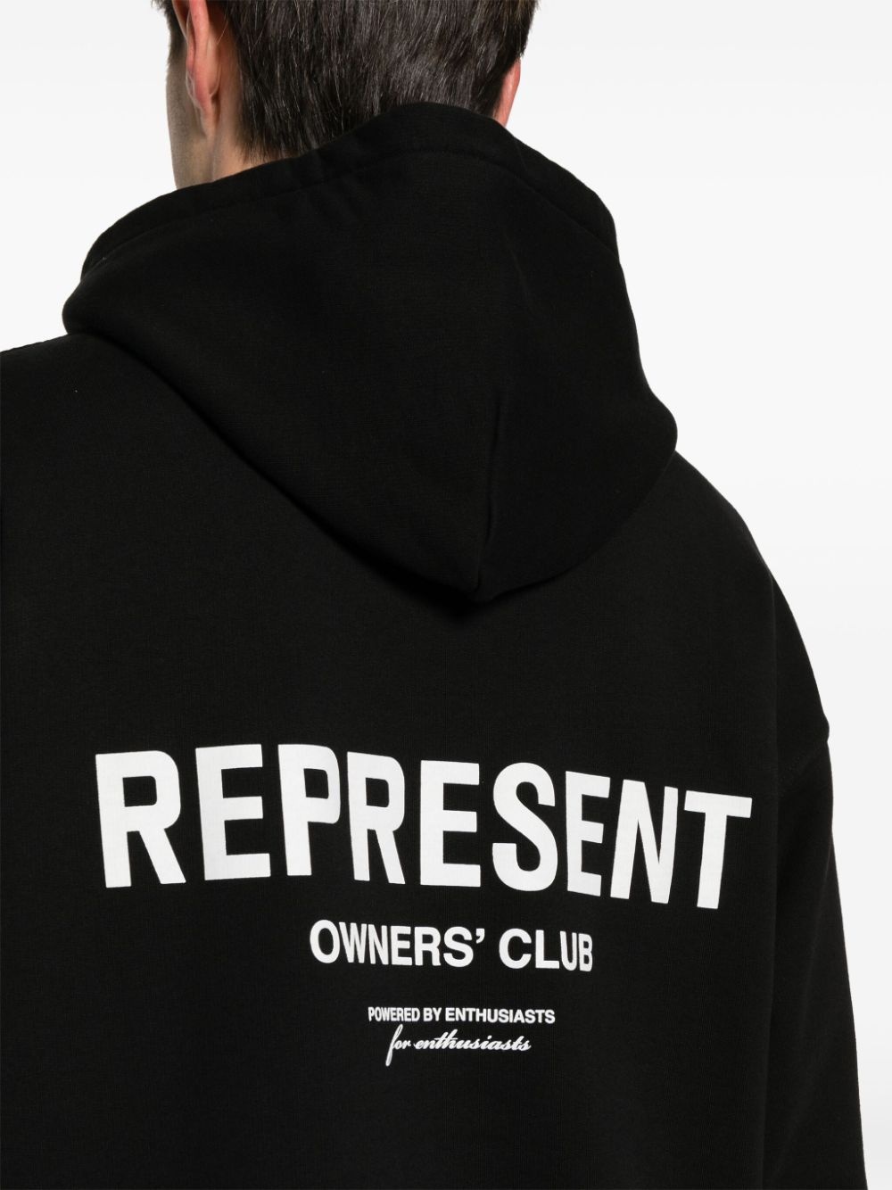 logo-print cotton hoodie - 5