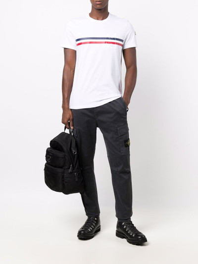 Moncler tricolour-stripe T-shirt outlook