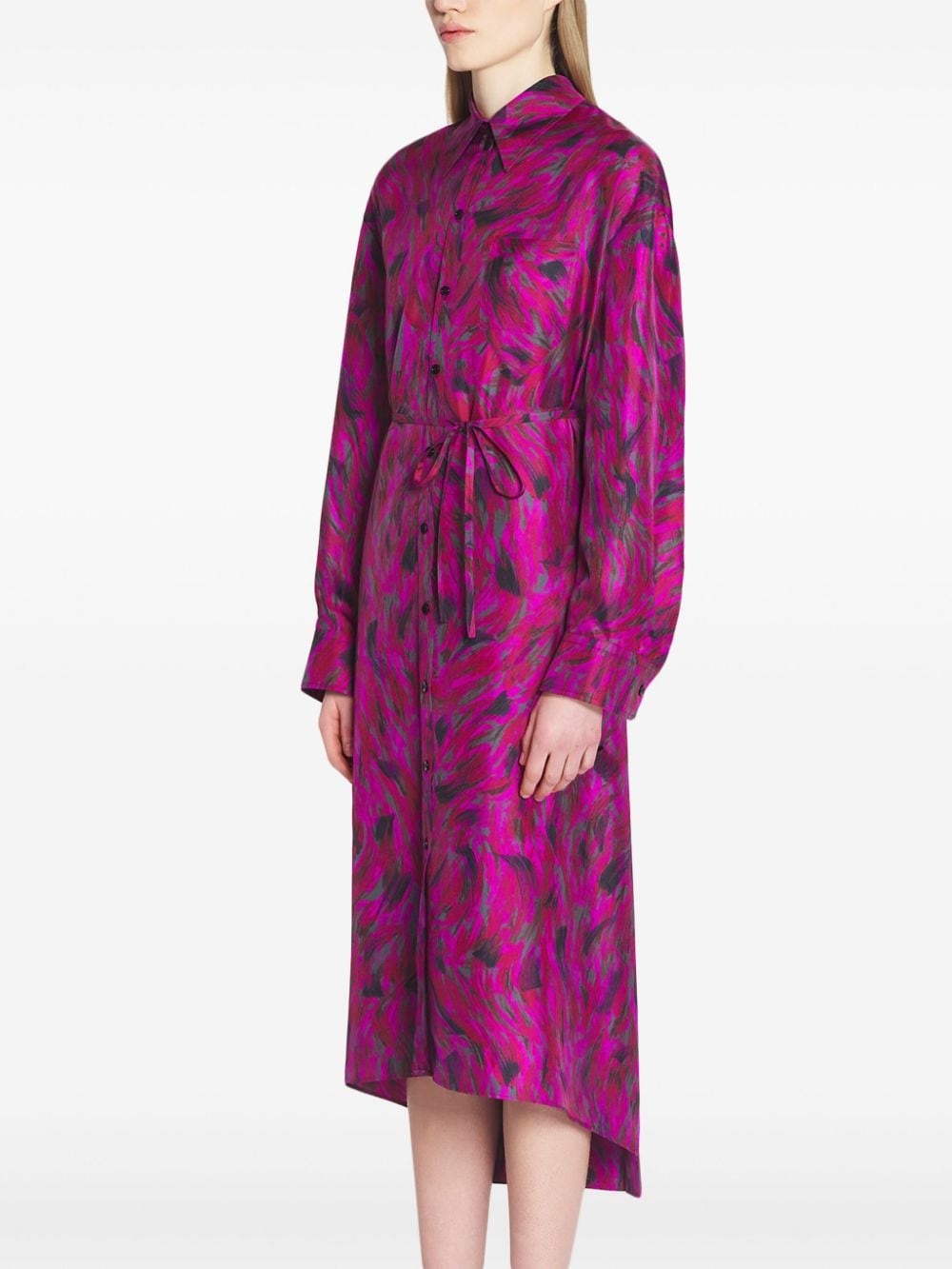printed pleated dress - 4