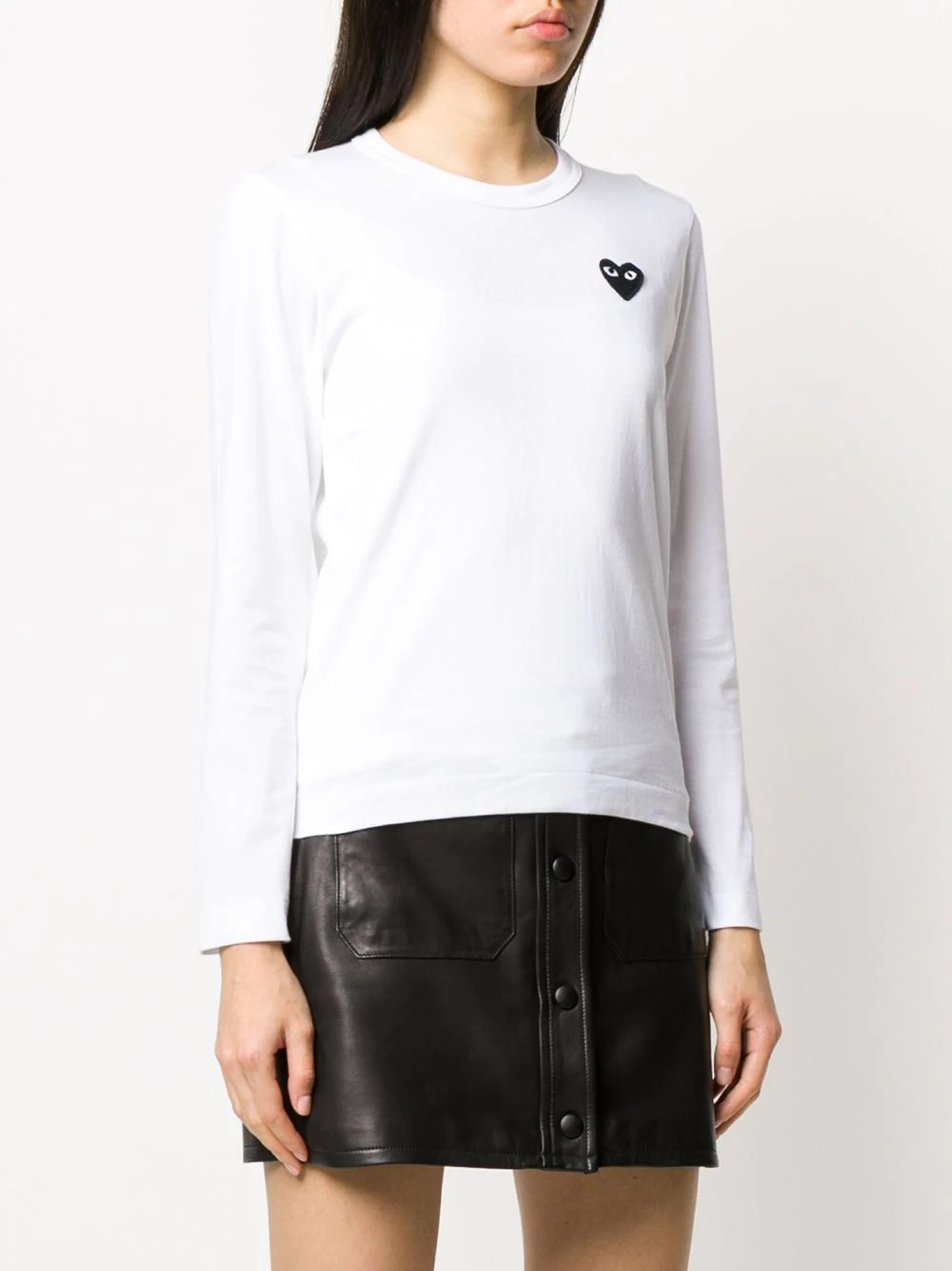 logo embroidered jersey top - 3