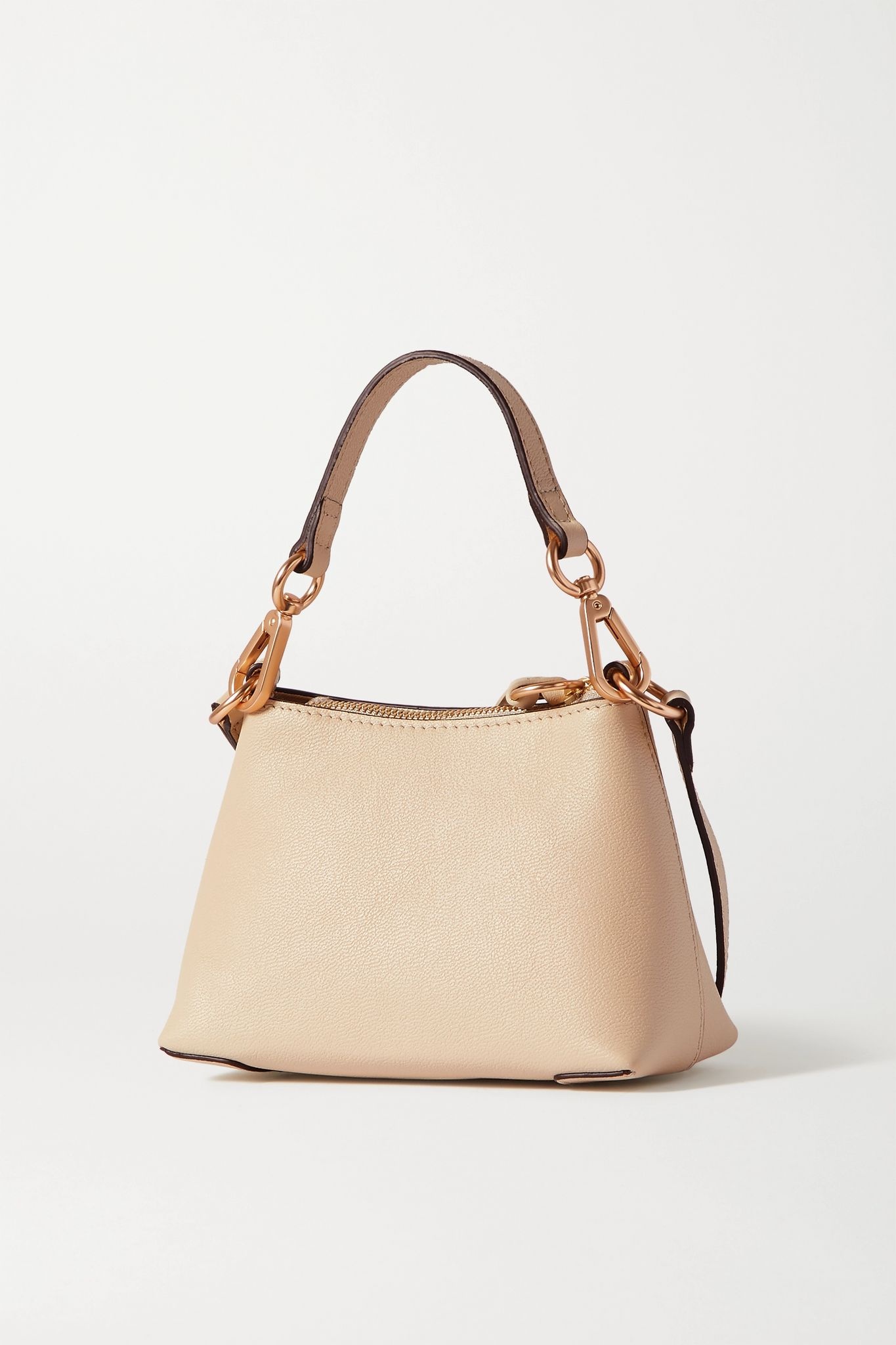 Joan mini textured-leather shoulder bag - 3